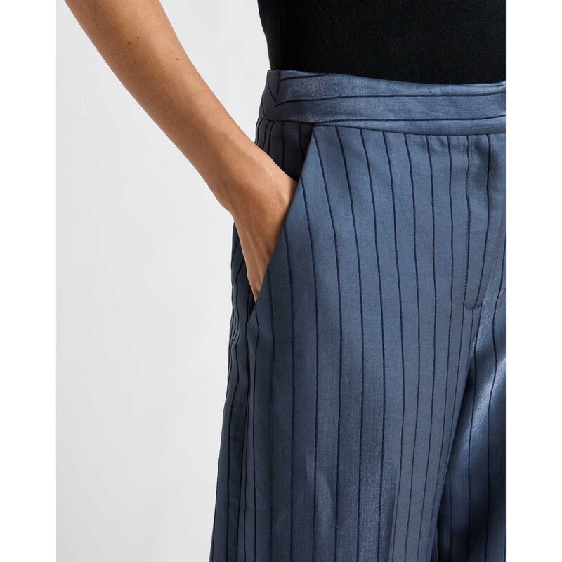 Cue European Viscose Stripe Wide Leg Pant image number 2